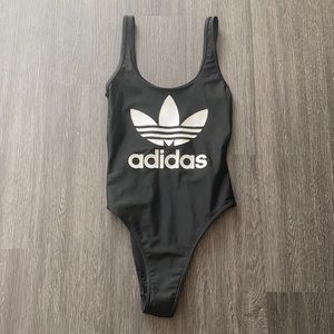 NWOT Adidas Retro Swimsuit, Black, Size S